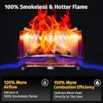 EAST OAK 21" Portable Smokeless Fire Pit