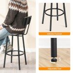 Set of 2 PU Upholstered Bar Stools