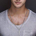 FANCIME Silver Cross Necklace with 24-Inch Chain