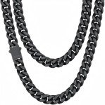 Black Cuban Link Necklace for Men - 22" 9mm