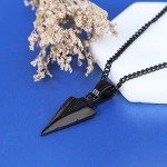 Jstyle Men's Arrowhead Pendant Necklace Set