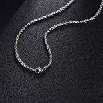 FANCIME Silver Cross Necklace with 24-Inch Chain