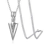 Jstyle Men's Arrowhead Pendant Necklace Set