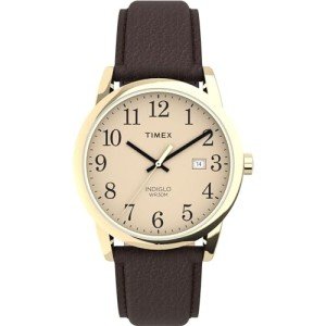Timex Men's Easy Reader Leather Strap Watch
