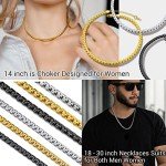 Black 6mm Link Chain Necklace for Men