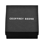 Geoffrey Beene Men's Black Leather Braided Bracelet