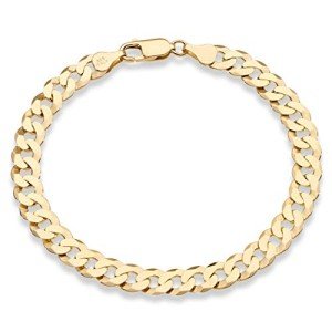 Diamond-Cut 18K Gold Cuban Link Bracelet