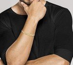 Diamond-Cut 18K Gold Cuban Link Bracelet