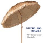 Hawaiian Style Tiki Patio Umbrella, 7.5ft