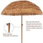 Hawaiian Style Tiki Patio Umbrella, 7.5ft