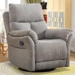 Mancave Swivel Rocker Recliner Chair - Silver
