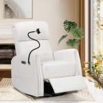 Power Recliner Chair with Swivel and Rocker