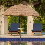 Hawaiian Style Tiki Patio Umbrella, 7.5ft