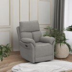 Mancave Swivel Rocker Recliner Chair - Silver