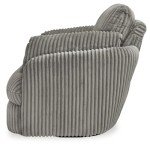 Light Gray Tie-Breaker Swivel Rocker Recliner with Storage