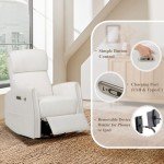 Power Recliner Chair with Swivel and Rocker