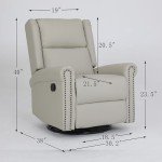 Beige 360° Swivel Recliner Chair for Mancave