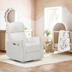 Power Recliner Chair with Swivel and Rocker