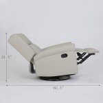 Beige 360° Swivel Recliner Chair for Mancave