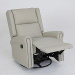 Beige 360° Swivel Recliner Chair for Mancave