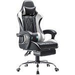 Ergonomic Gaming Chair with Footrest and Massage