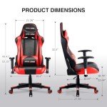 GTRACING Adjustable Racing Gaming Chair - Red
