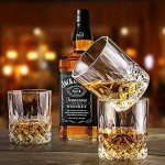 Whiskey Glasses Set of 4 for Home Bar