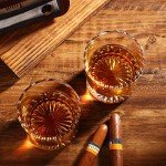 Whiskey Rocks Glass Set with Ice Ball Molds