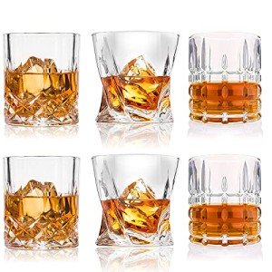 DeeCoo Set of 6 Whiskey Glasses for Your Mancave