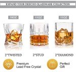 DeeCoo Set of 6 Whiskey Glasses for Your Mancave