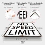 Vintage Style No Speed Limit Tin Sign for Mancave