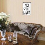 Vintage Style No Speed Limit Tin Sign for Mancave