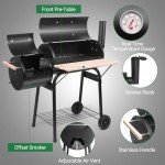 Outvita Charcoal Grill with Smoker and Wheels