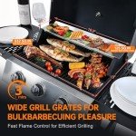 3-Burner Stainless Steel Propane Gas Grill