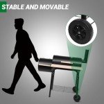 Outvita Charcoal Grill with Smoker and Wheels