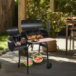 Outvita Charcoal Grill with Smoker and Wheels