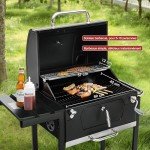 Royal Gourmet 24" Charcoal Grill with Side Table