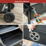 Royal Gourmet 24" Charcoal Grill with Side Table