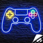 Gamer Neon Sign with Game Controller Design