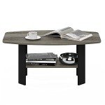 Stylish French Oak Grey/Black Coffee Table for Mancaves