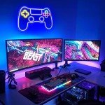 Gamer Neon Sign with Game Controller Design