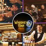 Whiskey Bar Neon Sign for Man Cave Decor