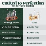 10-Piece Bartender Kit with Mahogany Stand