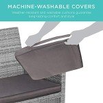 4-Piece Gray Wicker Patio Conversation Set