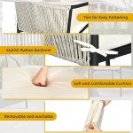 Gray 3-Piece Wicker Patio Set with Cushions