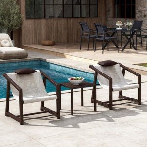 Stylish 3-Piece Mancave Patio Bistro Set