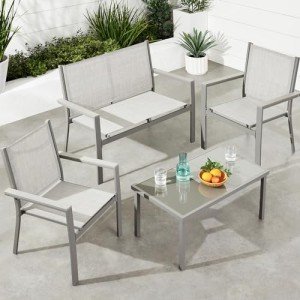 Stylish 4-Piece Outdoor Patio Conversation Set