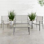 Stylish 4-Piece Outdoor Patio Conversation Set