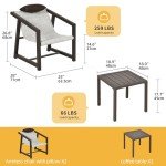 Stylish 3-Piece Mancave Patio Bistro Set