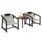 Stylish 3-Piece Mancave Patio Bistro Set